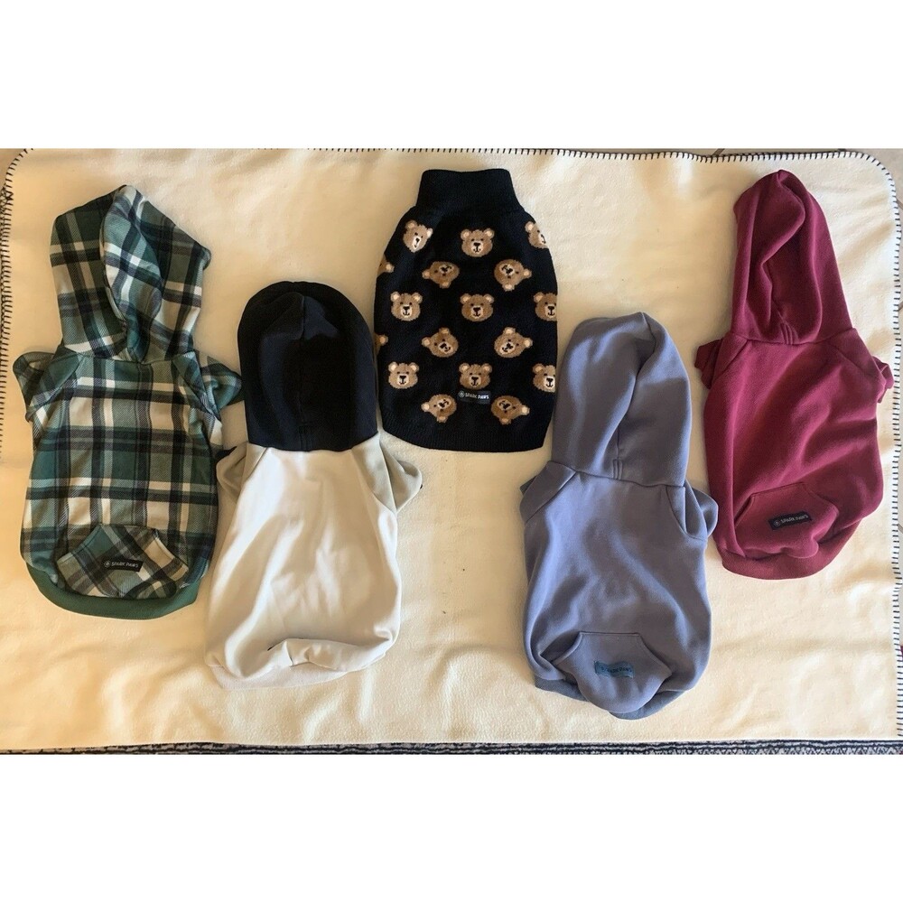 Spark Paws A lot of 5 Dog 4 Hoodies 1 Knit Sweater all Size XL